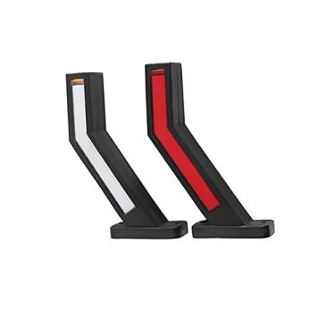 Imagem de TOTMOX Um par de 12-24v 33led caminhão van luzes de cintura reboque marcador lateral iluminação indicador de contorno R12 universal água corrida luz traseira / luz lateral