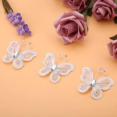 Imagem de RiToEasysports White Network Wire Glitzer Diy Clothing Decoration for Wedding Festival - 24 STCS Supplies (Branco)