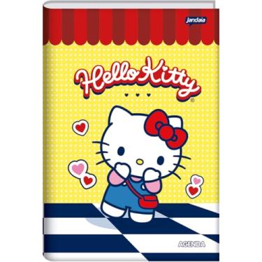 Imagem de Jandaia - Agenda Permanente Escolar 134X200mm CD 192Pgs Hello Kitty Fundo Amarelo FSC