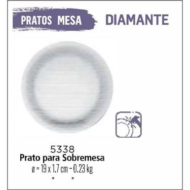 Imagem de Jogo De Prato Diamante 06 Prato Sobremesa - Lanche - Vidro