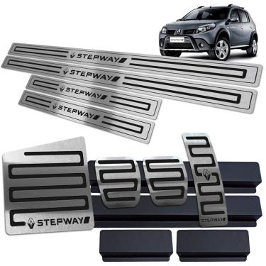 Imagem de Soleira Pedaleira Descanso Sandero Stepway 2008/13 Preto BR