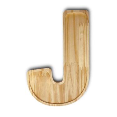 Imagem de Petisqueira Letra J Tábua Com Rebaixo Madeira Pinus Woodspot