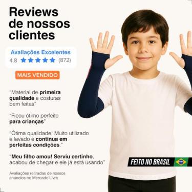 Imagem de Manguito Infantil Proteção Uv50 Futebol Esportes Tempestal, Lilás