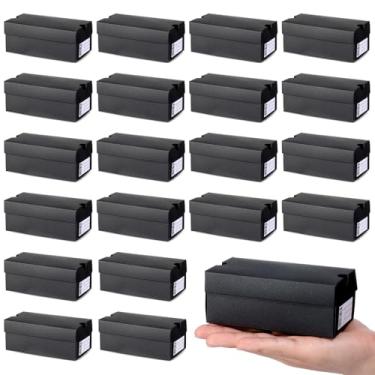 Imagem de Bonerwhite 24 conjuntos de mini caixas de presente de sapatos, mini caixas de tênis, 12 x 6 x 5 cm, pequenas capas de sapatos, tema esportivo, caixa de presente pequena com etiqueta gravável