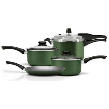 Imagem de Conjunto De Panelas Aluminio 4 Peças Aa Maximum Stone Verde Panelux