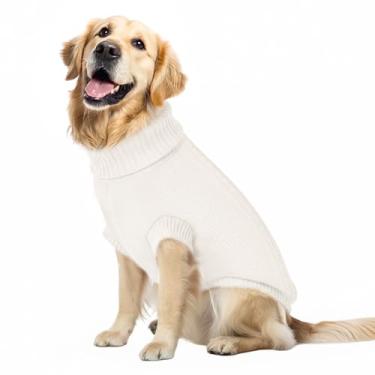 Imagem de Pawfun Suéter aconchegante com gola rolê para cães – Suéteres de tricô macios e quentes para meninos e meninas, suéter de Natal, pulôver para roupas de inverno para filhotes pequenos, médios e grandes