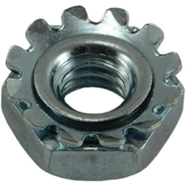 Imagem de Fixador difícil de encontrar 014973268404 porcas grossas de fechadura Kep Lock, 8-32, peça-100