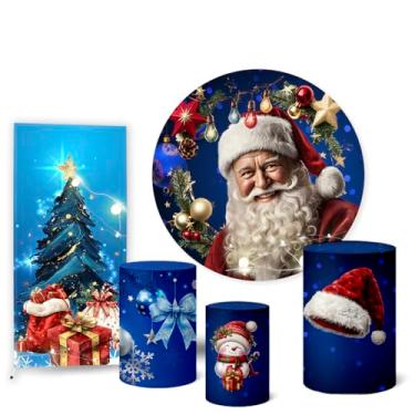 Imagem de Trio Capas Cilindro + Painel Sublimado + Painel Lateral Natal (K2HAL0092)