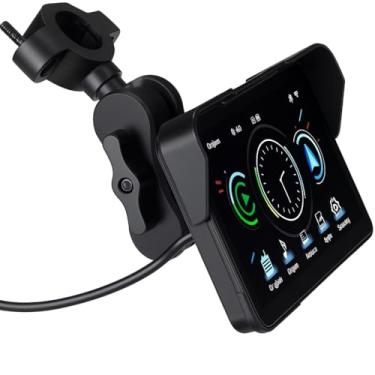 Imagem de Suporte GPS para Moto com Tela Touch, CarPlay, Android Auto, Bluetooth, Sistema Multimídia de Navegação