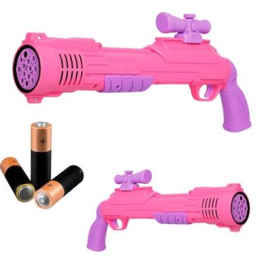 Imagem de Pistola Lança Bolhas de Sabão Automática com Luz de Led Brinquedo Infantil Com Pilhas Inclusas