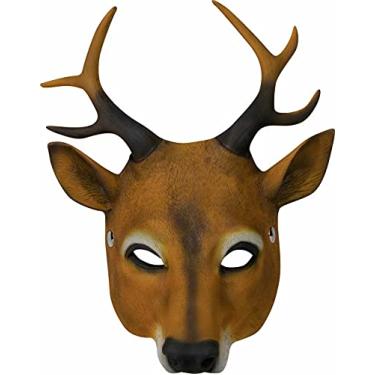 Imagem de Forum Novelties Máscara facial de animal de espuma para adultos, Rena, tamanho nico
