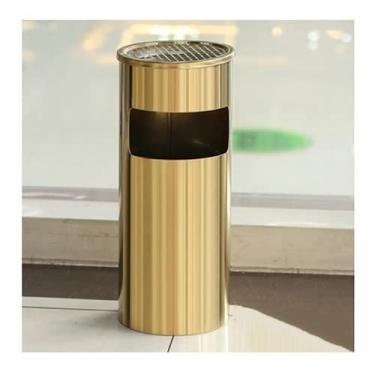 Imagem de Cinzeiro de pé, cinzeiro ao ar livre sem fumo, cinzeiro de aço inoxidável à prova de vento para pátio remoção de traças de cinzas de cigarros, 13 estilos (cor: C-25 x 62 cm)