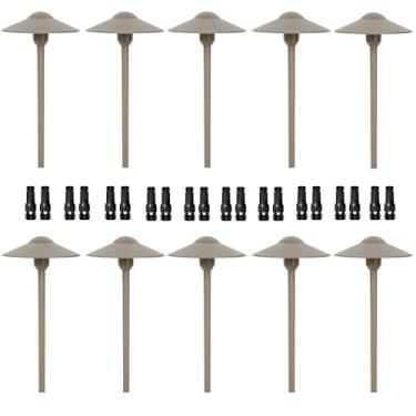 Imagem de Muguski Pathway Lights Lâmpada LED G4 substituível de alumínio fundido de baixa tensão 12-24V branco quente, para iluminação de paisagem luz de caminho luzes de passarela pacote com 10 acabamento