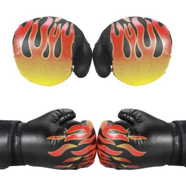 Imagem de Luvas de boxe para crianças, protetor de pulso de 6 onças, punho de 8 cm, 4 cm de espessura