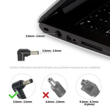 Imagem de Fonte Carregador para Notebook Itautec 8755 - BestBattery, 65 Watts