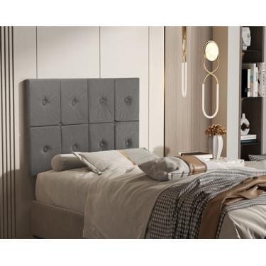 Imagem de Painel de Cama box Prime Solteiro 0,90 Ferrari cor Cinza - Comprar Moveis em Casa