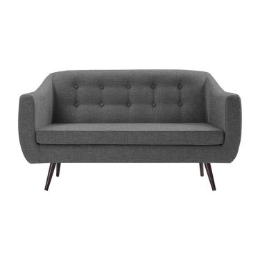 Imagem de Sofá Decorativo 2 Lugares Pés Palito Cuddle Linho Cinza - Gran Belo