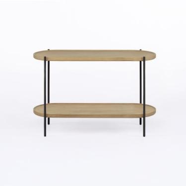 Imagem de Mesa Lateral Cantik 79,5 cm x 30 cm - Casavee, Mel Escuro / Preto