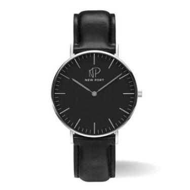 Imagem de Relógio Masculino Pulseira De Couro Riverside Minimalista 40mm New Port-Masculino