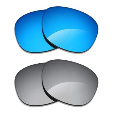 Imagem de Alphax 2 pares de lentes polarizadas de substituição para óculos de sol Ray Ban Scuderia Ferrari Collection RB4394M 61 mm - titânio + azul