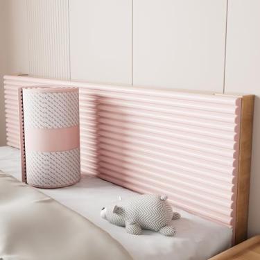 Imagem de Painéis de parede acolchoados autoadesivos, acolchoamento de parede anticolisão 3D para crianças com autismo - painéis de cabeceira para quarto, tatami, berçário, almofada decorativa de parede (rosa