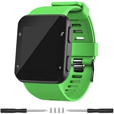 Imagem de Meifox Compatível com pulseira Garmin Forerunner 35, pulseiras de substituição de silicone Solf para relógio Garmin Forerunner 35 (verde)