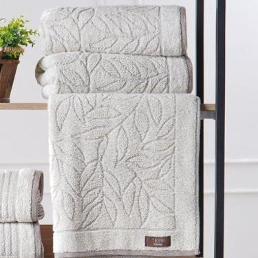 Imagem de Toalha de Rosto Essenza 100% Algodão 450g/m² 50x75cm Tessi Natural Flo