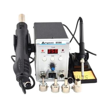 Imagem de Estação De Soldagem Digital ESD Com Pistola De Ar Quente De 750W 220V 