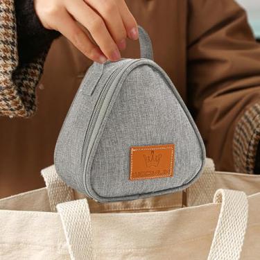 Imagem de Pequenos sacos reutilizáveis para lanches, recipiente de alimentos para mulheres, bolsa de sanduíche, trabalho, viagem, academia, piquenique, à prova de vazamento, ao ar livre, bolsas de jogos (cinza