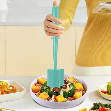 Imagem de 1 moedor de carne premium resistente ao calor para carne moída: sua melhor ferramenta de cozinha - Moedor de hambúrguer durável e antiaderente para cozinhar facilmente carne moída (verde lago)