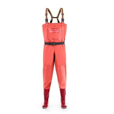 Imagem de Hip Waders Botas aquáticas de cano alto masculinas e femininas, calças de peito para lavagem de carros, indústria de aquicultura e pesca em PVC(Orange2,37 EU)