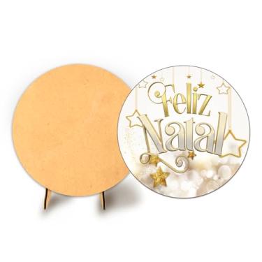 Imagem de Painel Com Elastico Redondo 50cm Natal + Suporte MDF (NAT162)