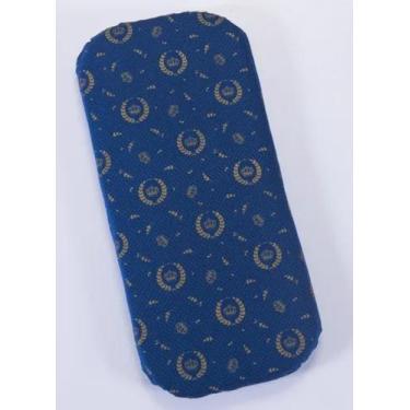 Imagem de Colchão para Moisés oval Colchonete carrinho azul marinho coroa - Vari