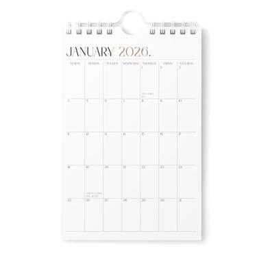 Imagem de Karto Mini calendário de parede 2026 - vertical 15 x 23 cm de janeiro de 2026 a junho de 2027 - pequeno, versátil e fácil de planejar com o calendário mensal de mesa estética - Boho