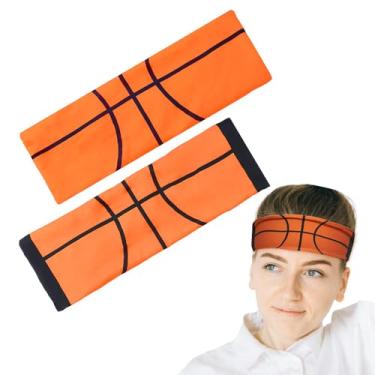 Imagem de Faixas de cabeça de basquete para mulheres e homens tiaras esportivas para treinadores de equipe de jogadores, acessórios de cabelo de basquete para filho, filha, esportiva, faixas de cabelo para