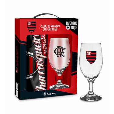 Imagem de Kit Presenta Avental + Taça Flamengo Mengao Divertido