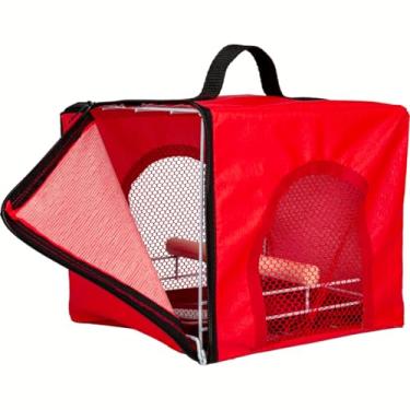 Imagem de Caixa de Transporte Calopsita Pássaro Aves Periquito Caixa Mala (Vermelho)