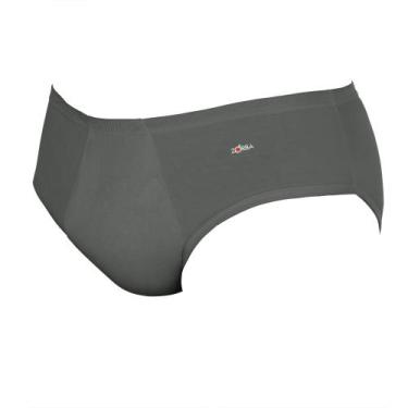 Imagem de Cueca Zorba Slip 172 Algodao com Abertura, G, Chumbo