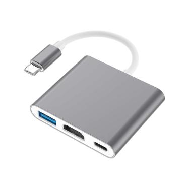 Imagem de Adaptador 3 em 1 - Tipo C / HDMI / USB-A 3.0 - Type C - Verde