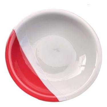 Imagem de Conjunto De LouçA, Composto Por Um Prato Raso De 25 Cm E Um Prato Fundo De 23 Cm(Branco com Vermelho,2 Pratos Fundos)