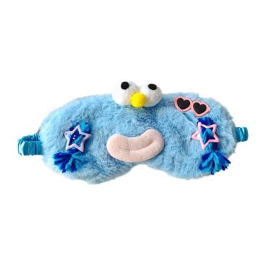 Imagem de Máscara de dormir Máscara de olhos de pelúcia Cartoon Blue Monster