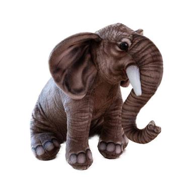 Imagem de Boneca de brinquedo de pelúcia, elefante realista, bicho de pelúcia macio, 30 cm