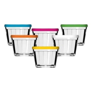 Imagem de 2X Tigela Americano Com Tampa 150Ml - Kit 6 Unidades Papinha