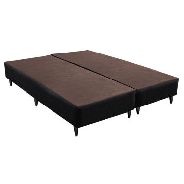 Imagem de Base Sommier Linho Preto Queen (158x198x23) - Ortobom