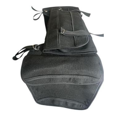 Imagem de Alforge Com Porta Capa Impermeável Selas Arreio - SELARIA FORTE, Preto