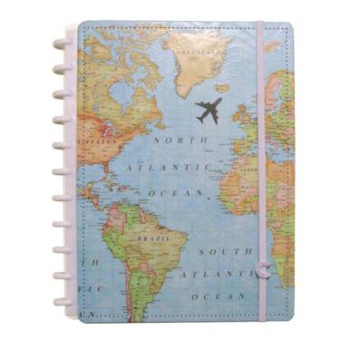 Imagem de Caderno Inteligente 80F Grande Mapa Mundi