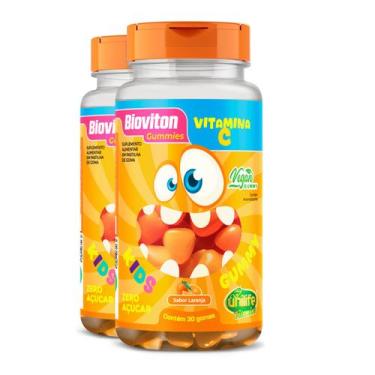 Imagem de Kit 2 Gummy Kids Vitamina C Unilife 30 gomas Laranja