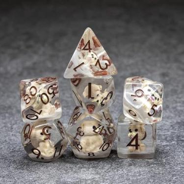 Imagem de Sage's Portal Animal Familiars Resin DND Dice Set Polyhedral Dice Set for Dungeons and Dragons RPG Pathfinder Tabletop TTRPG (Pups Familiar)
