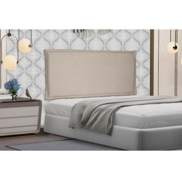 Imagem de Cabeceira Painel Garden Para Cama Box King 195 cm Suede Bege S04 - D'R