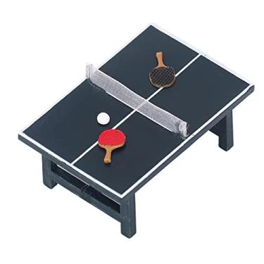 Imagem de Hztyyier Conjunto de Tênis de Mesa para Casa de Bonecas Em Resina Em Miniatura, Decoração Realista para Casa de Bonecas 1:12, Adequado para Crianças, Uso Direto, Exibição de Quintal